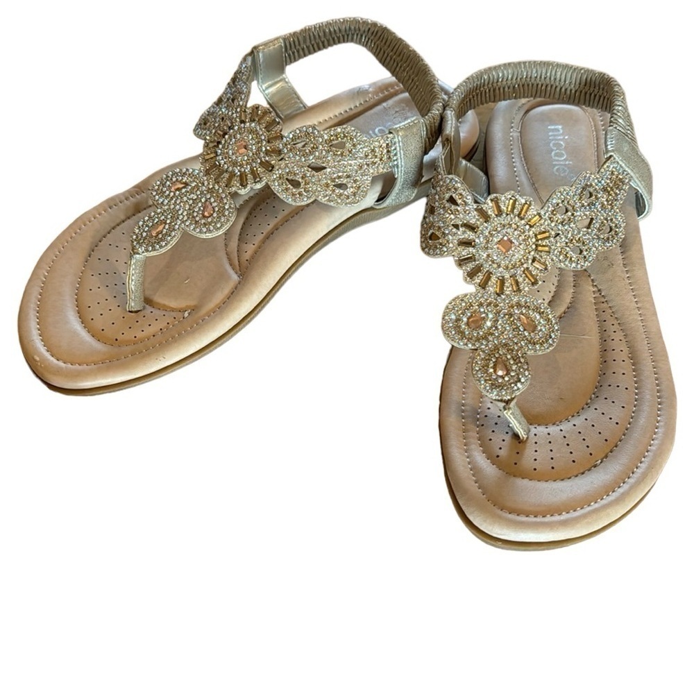 Nicole Rhinestone Sandals 5 1/2